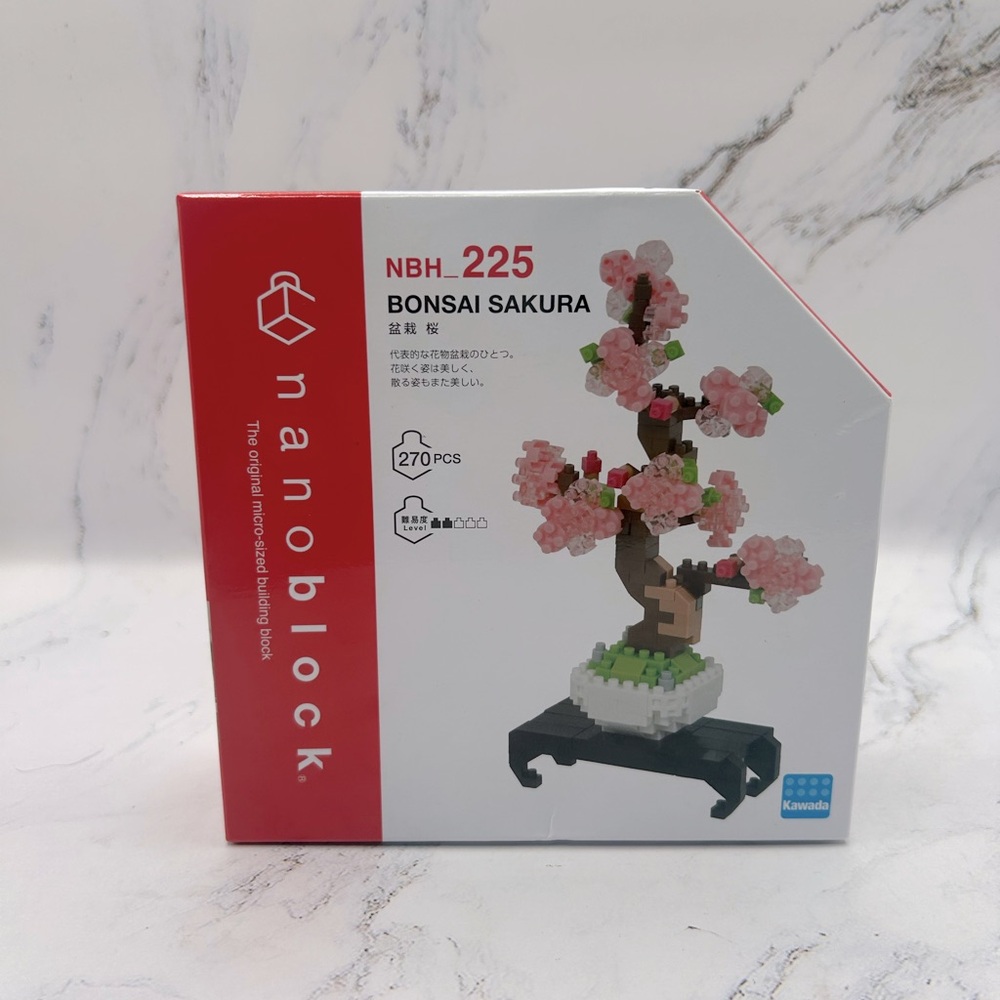 Nanoblock Bonsai Sakura NBH-225 270pc Cherry Blossom Tree New in Box Japan